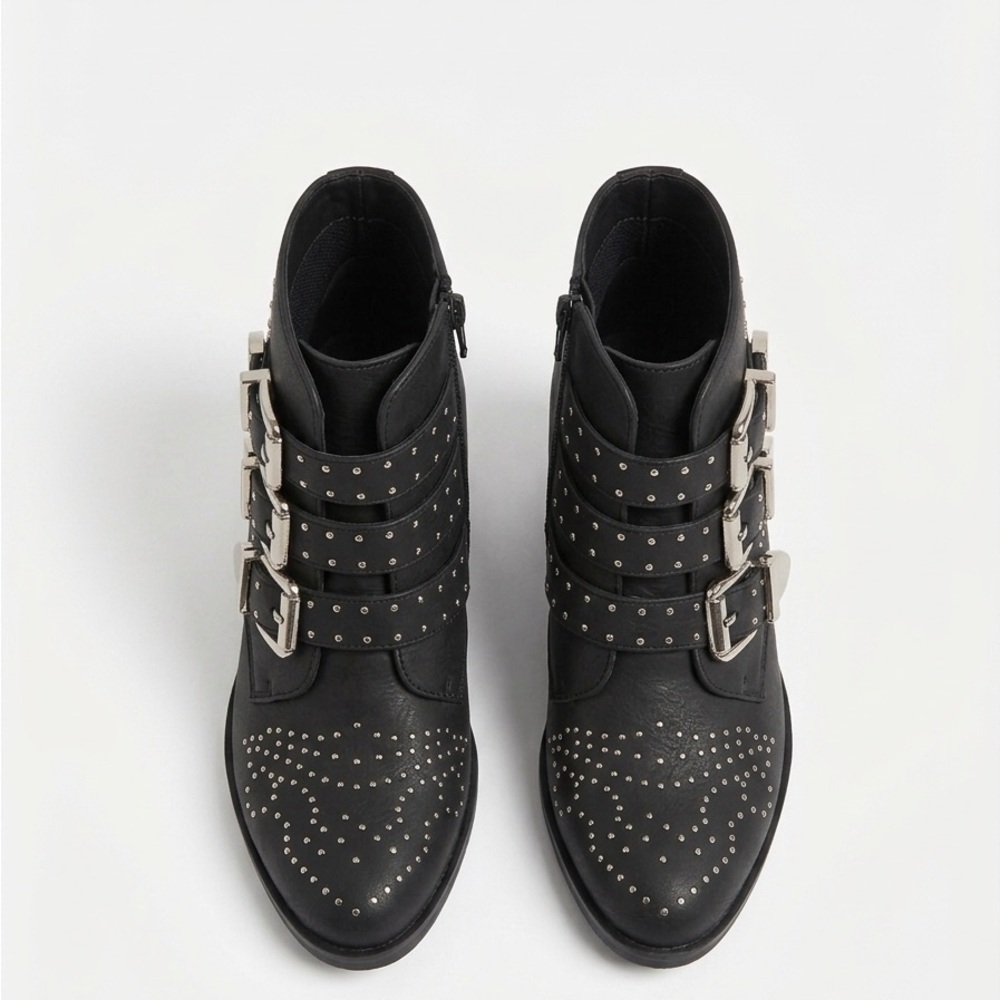 Studded Black Ankle Boots - Picture 5 of 5